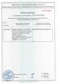 2018.12.06 Тихвин - Приложение к сертификату приборы проветривания т.м. Siegenia-Aubi KG. Спецификация завода-изготовителя
